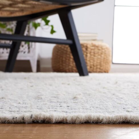 سجادة SAFAVIEH Natura Collection - 2'3" x 9'، عاجي وأسود، مصنوعة يدويًا من القطن المسطح المنسوج، مثالية للمناطق ذات حركة المرور العالية في غرفة المعيشة وغرفة النوم (NAT930Z) in Saudi Arabia