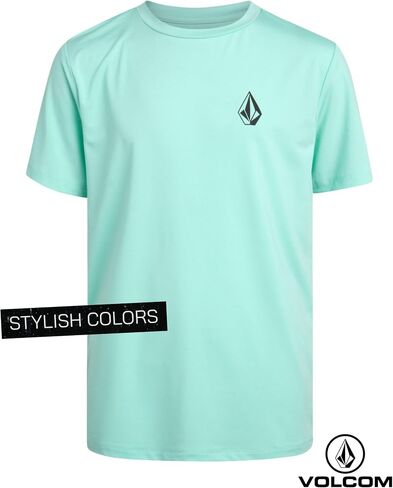 Volcom Boys' Rash Guard Shirts - 2 Pack UPF 50+ Quick Dry Sand and Sun Protection Swim Shirts - Kids Swimwear T-Shirt (8-16) in Saudi Arabia
