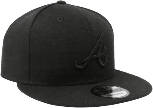 قبعة New Era Atlanta Braves MLB Black on Black 9FIFTY Snapback، قابلة للتعديل in Saudi Arabia