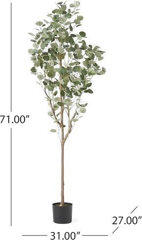 نباتات كريستوفر نايت هوم الاصطناعية، 6 قدم × 2.5 قدم، أخضر + أسود in Kuwait