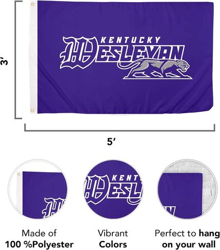 Desert Cactus Kentucky Wesleyan College Flag Panthers Flag Banners 100% Polyester Indoor Outdoor 3x5 feet Flags (Style 1) in Saudi Arabia