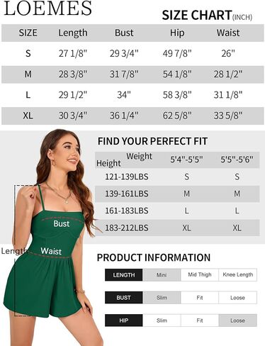 ملابس غير رسمية صيفية للنساء من Loemes بدون أكمام وحمالات رفيعة موضة 2024 بذلة قصيرة وزرة مع جيوب in Kuwait