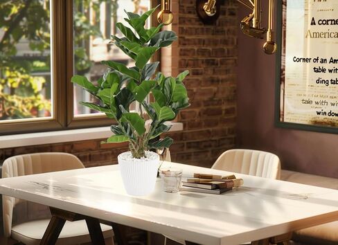 22" Artificial Fiddle Leaf Fig Tree Faux Plants Indoor with Pot Fake Floor Plant Ficus Trees Small Green Potted for Home Living Room Decor Outdoors Realistic Bonsai Plantas Decorativas Para Sala in Saudi Arabia