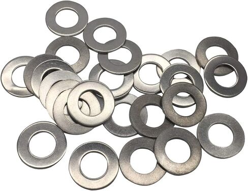 M4 Stainless Flat Finish Washer 0.35" OD (100pcs), 18-8 (304) Stainless Steel (M4) in Saudi Arabia