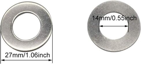 M4 Stainless Flat Finish Washer 0.35" OD (100pcs), 18-8 (304) Stainless Steel (M4) in Saudi Arabia