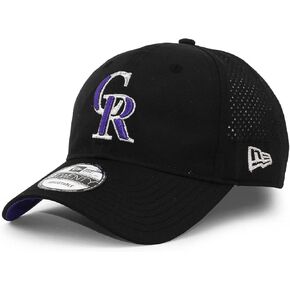 New Era Colorado Rockies Hat, Cap 9Twenty Strapback 11591258 Black (One Size)