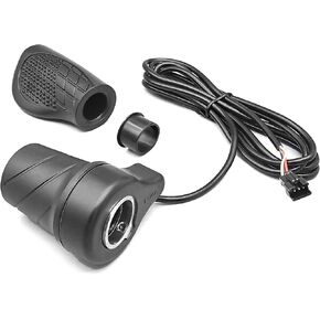 Electric Bicycle Left Handle 76X Half Twist Throttle 24V 36V 48V 60V 72V SM Connector for E Bikes or Folding Electric Scooter