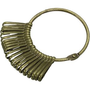 PATIKIL 3.4 Inch Dia Key Organizer Keychain, 1pcs Key Management Holder with 20 Buckle Rings for Office, Bronze