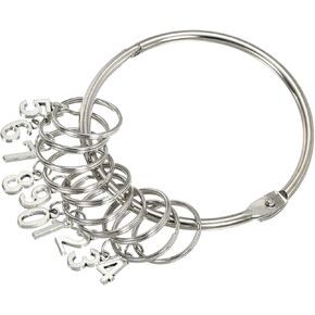 PATIKIL 3.4 Inch Dia Key Organizer Keychain, 1pcs Key Management Holder with 10 Digits Key Rings for Office, Silver
