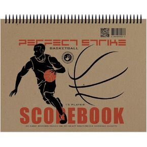 Perfect Strike Basketball SCOREBOOK with Rules and Scoring Instructions : Heavy Duty. Great for Youth and Adult Basketball.