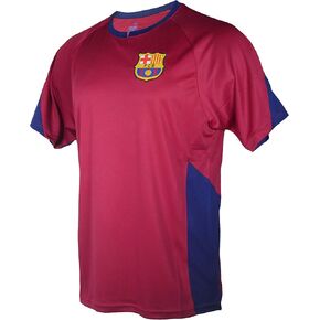 Icon Sports Mens Striker Short Sleeve Game Polyshirt UEFA Champions League Soccer Barcelona, Alternate, Large