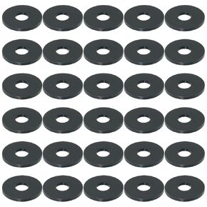 30PCS Black Glass Mount Replacement Rubber Gasket Rubber Flat Washers Heavy Duty Abrasion Resistant Neoprene Industrial Rubber Spacer