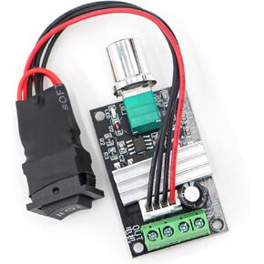 DC Motor Speed Controlle 6V/12V/24V/28V/3A/80W Motor Speed Controller PWM Speed Adjustable Reversible Switch 1203BB DC Motor Driver Reversing for DC Motor, Fan, Fish Tank Oxygen Pumpt.
