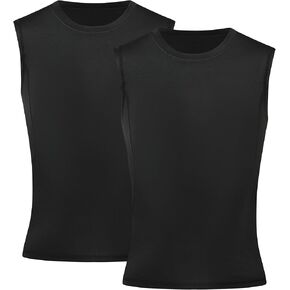 Youth Boys Compression Sleeveless Shirt Undershirts Workout Base Layer Vest Quick Dry Soccer Shirts