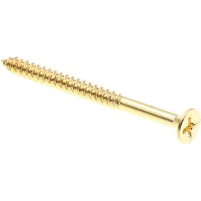 Prime-Line 9035869 Wood Screw, Flat Head Phillips, #10 X 2-1/2 in, Solid Brass, Pack of 20