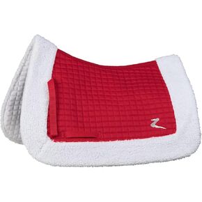 HORZE Christmas All Purpose Quick Dry Santa Saddle Pad with Faux Fur Trim