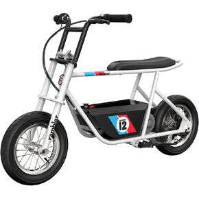 Razor Rambler 12 للأعمار من 13 عامًا فما فوق - دراجة كهربائية صغيرة 24 فولت بنمط قديم، تصل سرعتها إلى 14 ميلاً في الساعة، إطارات مملوءة بالهواء بعرض 12 بوصة، محرك عالي عزم الدوران بقدرة 250 واط، وقت ركوب يصل إلى 40 دقيقة، للراكبين حتى 170 رطلاً