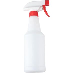16 Oz Plastic Spray Bottles, 500ml Refillable Empty Bottle, Heavy Duty Mist Stream Trigger Sprayer for Home Garden Plant Kitchen, White