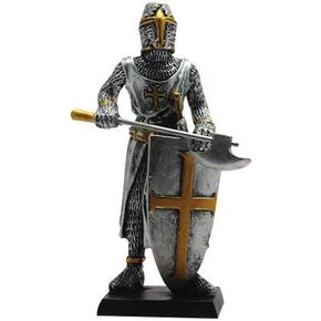 PTC 4 Inch Medieval Knight with Axe and Shield Resin Statue Figurine