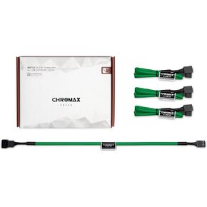 Noctua NA-SEC1 chromax.green, 3-Pin/4-Pin Extension Cables (30cm, Green)