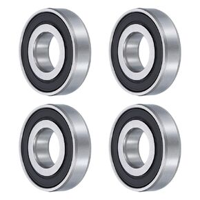 uxcell 4 Pcs 16004-2RS Deep Groove Ball Bearing, 20mm x 42mm x 8mm High Carbon Chrome Steel Z3 Double Rubber Sealed Bearing (ABEC3)