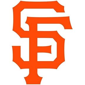 San Francisco California Fan Art Rendition 6" Tall SF Initial Logo Custom Die Cut Decal - Orange Color