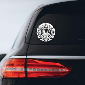 BSG Emblem Sticker Decal Notebook Car Laptop 5" x 5" (White)