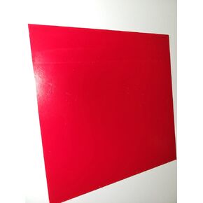 Polyurethane Sheet, 1/8" x 6" x 6" 95 A Durometer, Red, Cast Polyurethane Sheet