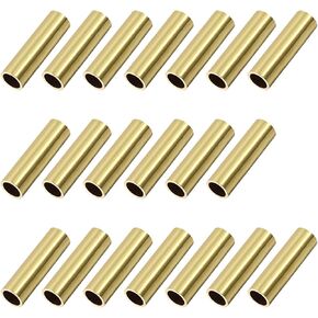 [20 Pcs] Brass Round Tube 30mm Length 8mm OD1mm Wall Thickness, Metal Copper Seamless Straight Pipe Tubing for DIY Draft Decoration Frame
