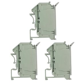 LQ Industrial 3PCS DIN Rail Mounted Fuse Holder Terminal Block Grey UK5-HESI Fuse Terminal Block Suitable for Electronic Circuits and Machine Fuse Tube