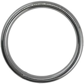 US Stainless Stainless Steel 316 Round Ring Welded 1/4" x 3 3/16" (7mm x 80mm ID) Marine Grade