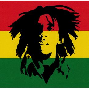 Peace Resource Project Marley - Rasta Reggae Small Bumper Sticker or Laptop Decal (3.3" X 3.25")