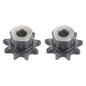 uxcell Chain Roller Sprocket, 10mm Bore 1/2" Pitch 10 Tooth Single Strand Type B Chain Sprocket, A3 Carbon Steel Roller Chain Sprocket for ISO 08B Chain, 2Pcs
