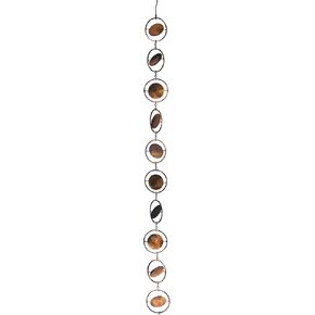 Ancient Graffiti AG-87068 4"X4"X48" Flamed Circles Hanging Ornament, 4 x 4 x 48, Brown