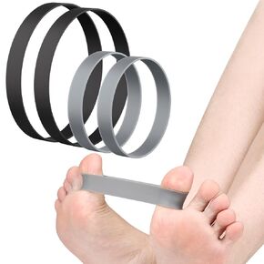 4PCS Toe Bands for Bunions, Toe Stretcher, Bunion Toe Straightener, Toe Strong Loop Resistance Bands for Toe, Bunion Bands for Correct Alignment & Ease Discomfort, Big Toe Exercise Strap