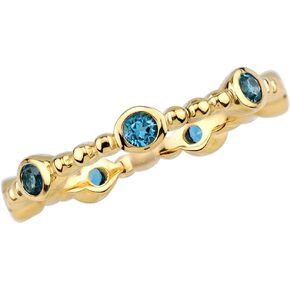 Silvershake Genuine Gemstone 925 Sterling Silver Minimalist Stackable Ring Jewelry for Teens or Women