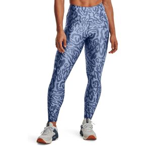 Under Armour Womens Printed High-Rise Full Length Leggings,Midnight Navy/Mineral Blue,X-Small