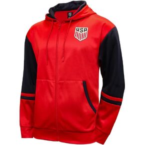 Icon Sports US Soccer USMNT Full Zip Hoodie Sweater Sweatshirt