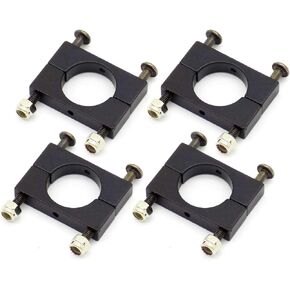4pcs CNC Aluminum Round Tube Mount Clamp with Hardware Anodized Black (12mm / 14mm / 16mm / 20mm / 25mm Diameter) (14mm Diameter)