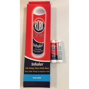 Robb Inhaler(Contains Eucalyptus Oil)- Fast acting relief of Catarrh, Nasal Congestion (Pack of 2)