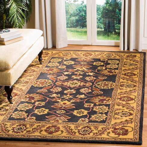 مجموعة SAFAVIEH Golden Jaipur مقاس 2'3" x 12' أخضر / صدئ GJ250A سجادة عداء تقليدية مصنوعة يدويًا من الصوف الفاخر in Saudi Arabia