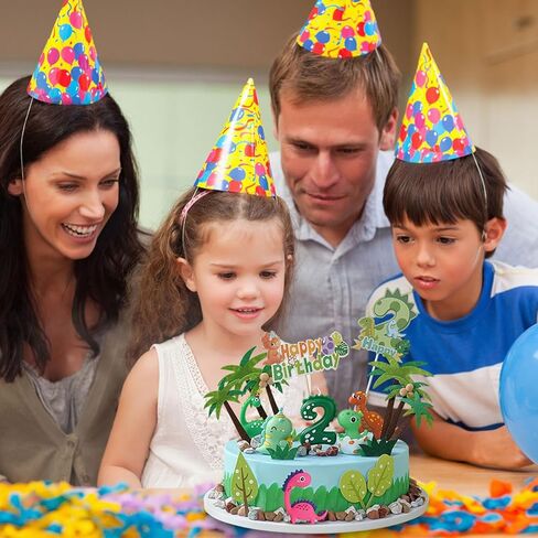 مجموعة تزيين الكيك بأرقام ثلاثية الأبعاد باللون الأخضر لعيد الميلاد السعيد، مجموعة تزيين الكيك على شكل ديناصور للأطفال، مجموعة ديناصورات للأطفال والرضع والبنات (أخضر 2، أخضر) in Kuwait
