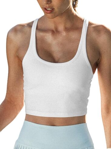 حمالة صدر رياضية للسيدات من CUPSHE بتصميم Racerback، صدرية قصيرة للتمارين الرياضية واللياقة البدنية مع وسادات قابلة للإزالة in Saudi Arabia