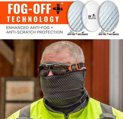 Ergodyne Skullerz Arkyn Protective Dust Safety Goggle, Non-Vented, Anti Fog, Scratch Resistant​, Adjustable Fabric Strap in Saudi Arabia