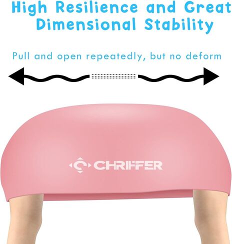 قبعات سباحة للأطفال من Chriffer للفتيات ذات الشعر الطويل، قبعات سباحة للأطفال من سن 3 إلى 6 سنوات، قبعة سباحة للأولاد، قبعة سباحة للفتيات، قبعة سباحة للأطفال للأولاد من السيليكون المطاطي - وردي in Kuwait