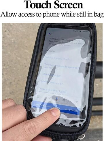CoverON Bike Phone Mount Bag, Cycling Waterproof Front Frame Top Tube Handlebar Touch Screen Holder Bicycle Pouch Case for iPhone/Samsung/Android - Orange in Saudi Arabia