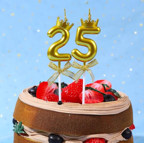 Number 15 Candle 3D Golden 15th & 51st Birthday Candles Cake Topper with Crown for Happy 15 and 51 Birthday Wedding Anniversary Party Celebration Decoration in Saudi Arabia