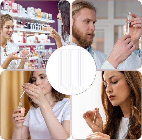 100 Pcs Fragrance Tester Strips, Disposable Perfume Test Strips, Perfume Tester Strips for Perfume Fragrances Scents Essential Oils Aromatherapy(Square Head) in Saudi Arabia