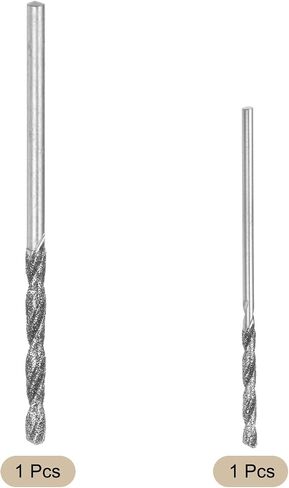 uxcell 2pcs 1.5mm/2mm Metric Diamond Coated Twist Drill Bits High-Speed Steel Tipped Drill Tiles for Jewelry Beach Glass Shells Lapidary Ornament Bracelet Necklace Arts in Saudi Arabia