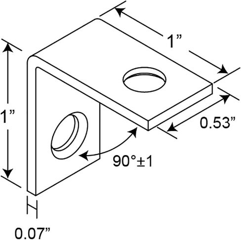 Prime-Line MP71442-4 Corner Bracket, 1 In., Steel Construction, Zinc-Plated, L-Angle (4 Pack) in Saudi Arabia